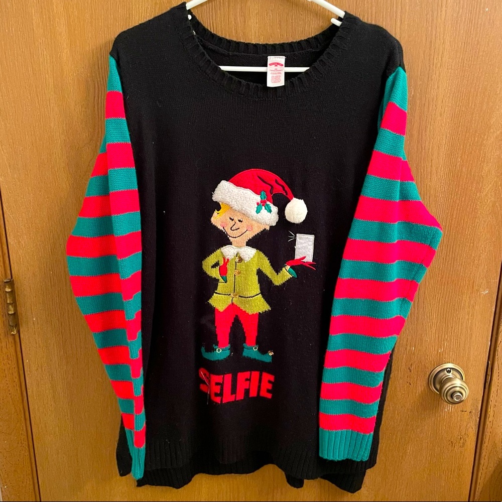 Women’s Elfie selfie holiday sweater